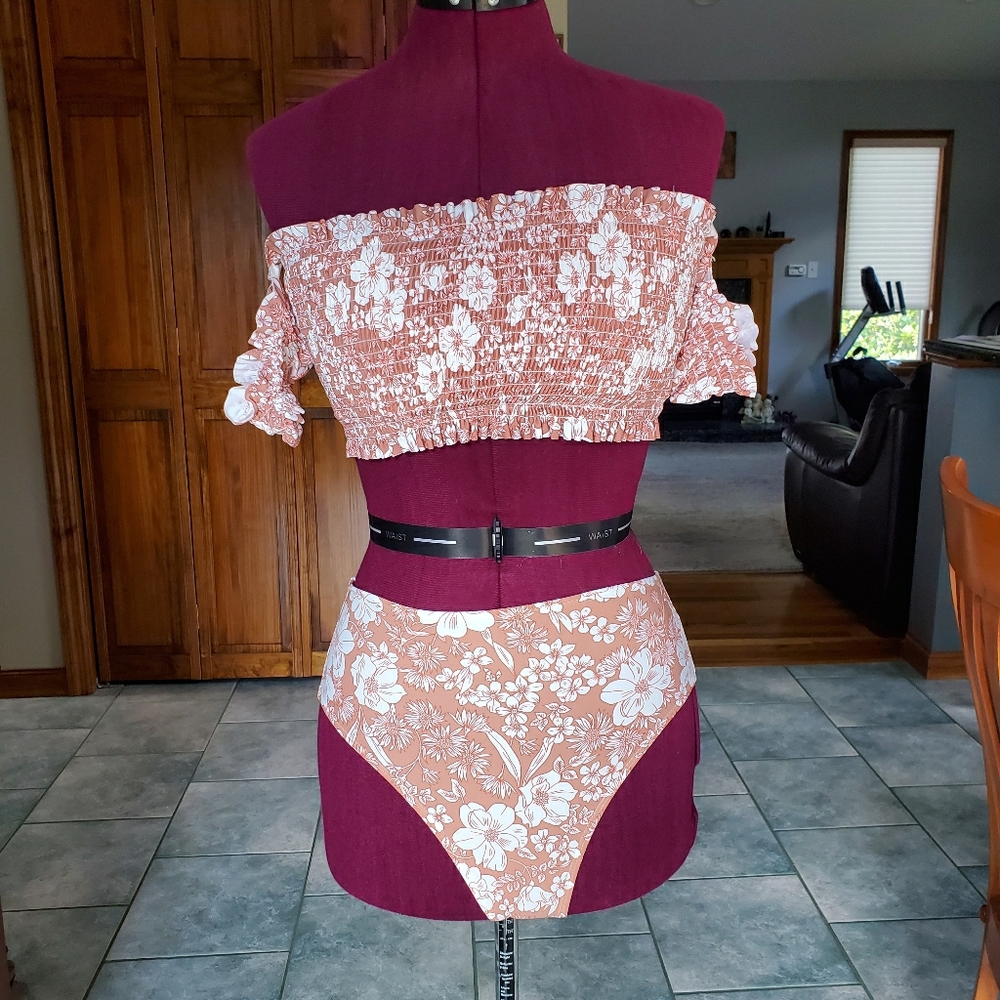 Floral high waisted bikini